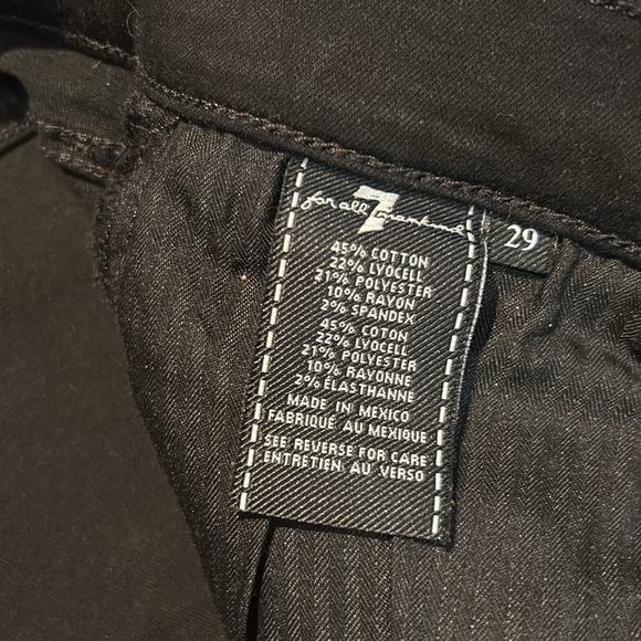 NWT ladies size 29/35 7 For All Mankind original bootcut Black jeans - Picture 5 of 11